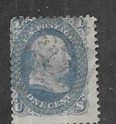 US # 63 1c Franklin, Blue (U) CV  $45.00