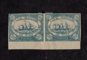 Egypt - Suez Maritime #L3, Horizontal Pair, MH, CV $180.00 as singles