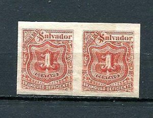 El Salvador  1896 Imperf Pair MNH Sc J 17 note 9422