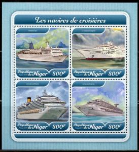 NIGER 2017 CRUISE SHIPS ATLANTIC STAR, SEABOURN LEGEND, CARNIVAL  SHEET MINT NH