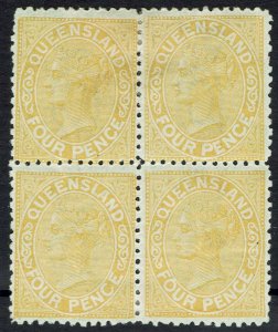 QUEENSLAND 1882 QV 4D BLOCK PERF 12 