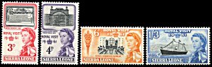 Sierra Leone 221-224, MNH, Royal Visit in 1961