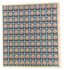 1041b Statue of Liberty - Liberty Series “Pink Overlay” MNH 8 c Sheet 100 1954