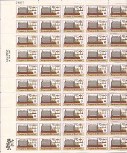 US Stamp - 1973 6c Electronic Progress - 50 Stamp Sheet - Scott #1500