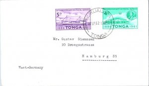Tonga 4d and 5d 75th Anniversary of the Postal Service 1962 Nukualofa, Tonga ...