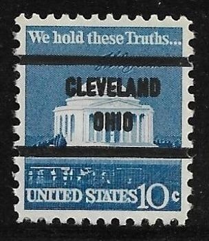 MNH US Bureau Precancels: OH; Cleveland #1510a–71 10¢ Jeff. Memorial
