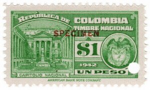 (I.B) Colombia Revenue : General Duty $1 (ABN Specimen)