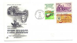 1542 Fort Harrod Artcraft combination with #904 & #1357 FDC