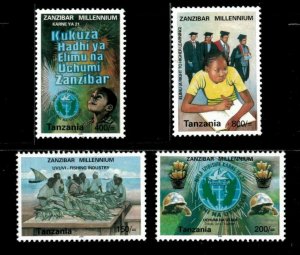 Tanzania 2000 - Zanzibar Millennium - Set of 4 stamps - Scott 2145-48 - MNH