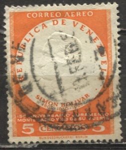 Venezuela 1957; Sc. # C636; Used Single Stamp