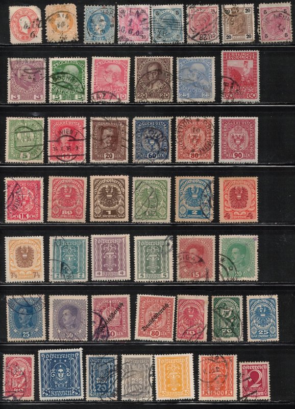 AUSTRIA Lot Of Used Stamps - Some Faults Esp Among Older Issues