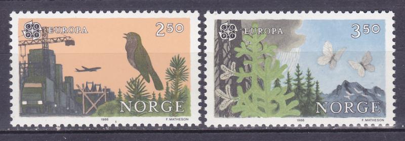 Norway 892-93 MNH 1986 EUROPA Set Very Fine