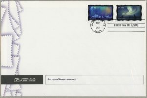 USA #4203-4204 Polar Lights FDC First Day of Issue Ceremony Cover 2007 Postage