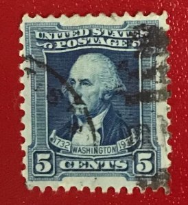 1932 US Sc 710 used 5 cent Washington Bicentennial Issue CV$.25 Lot 1675
