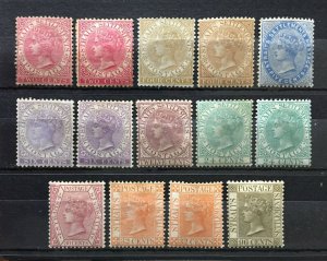 MALAYA 1883-91 STRAITS SETTLEMENTS QV wmk CA 14V Mint SG#63-71 M3595