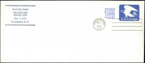 US FDC #U566 Bill Bayles Cachet Washington, DC  Legal Size 