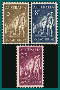 Australia 1965 Gallipoli, MNH #385-387,SG373-SG375