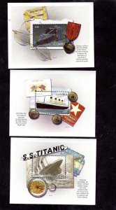 GAMBIA #2054-2056 1998 SINKING OF THE TITANIC MINT VF NH O.G S/S