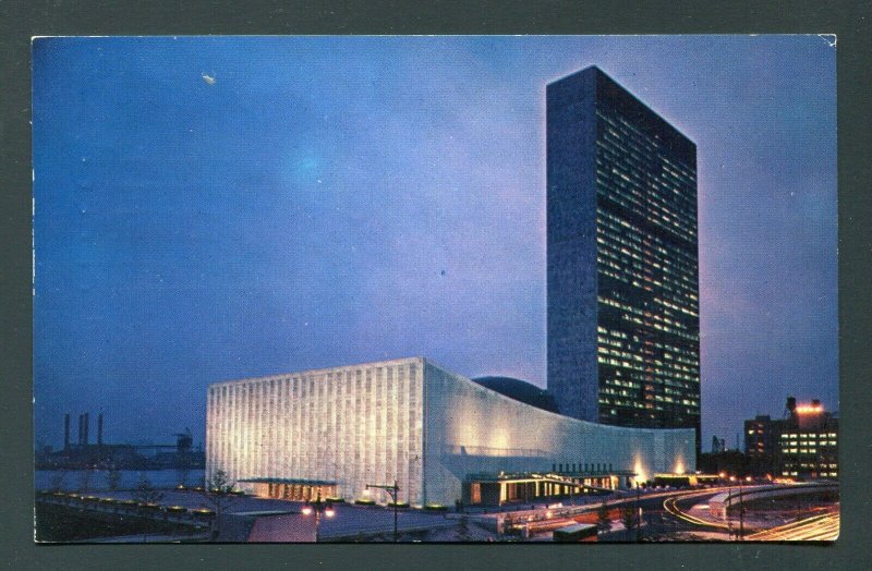 1959 U.N. Headquarters Postcard - United Nations, New York to Sweden