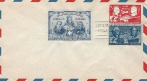 UC17 5c CIPEX STAMPED ENVELOPE - Tied Blue Show Label combo