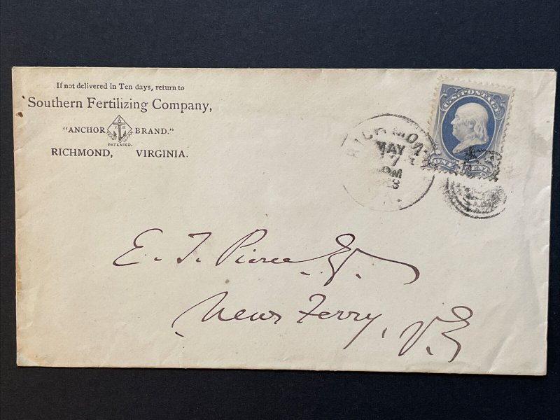 1888 Richmond, VA Southern Fertilizing Company Advertising Cover