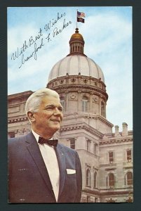 1960 Crawford Parker for Governor Campaign Postcard - Indianapolis, Indiana