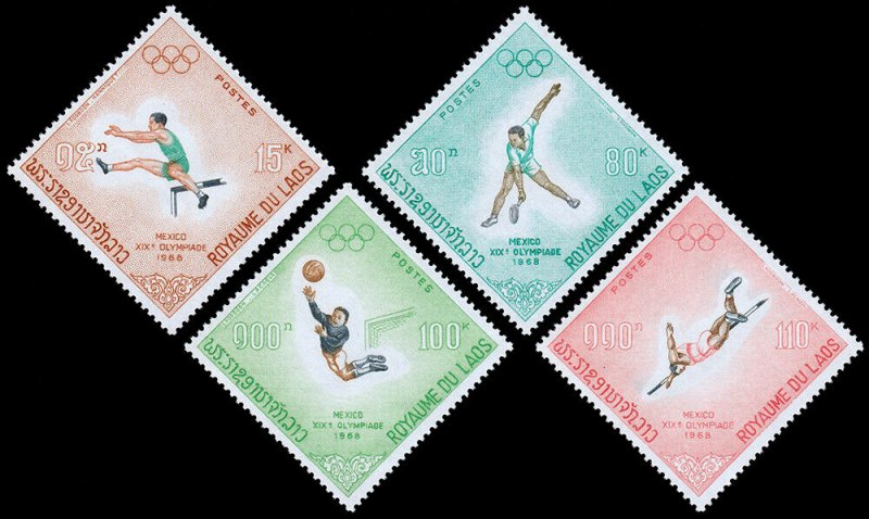 Laos Scott 178-181 (1968) Mint NH VF Complete Set W