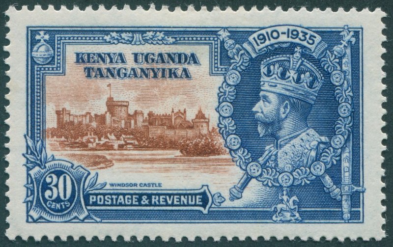 Kenya Uganda & Tanganyika 1935 30c brown & deep blue Jubilee SG125 unused