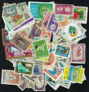 Lebanon Collection of 100 Different Stamps Unused