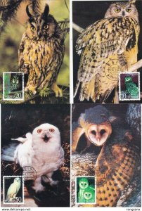 1995 CHINA OWLS(BIRDS OF PREY) MC 4V 