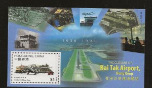 Thematic stamps HONG KONG 1998 Closure of Kai Tak miniature sheet sg.MS931 MNH