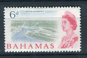 BAHAMAS; 1965 early QEII pictorial issue fine Mint hinged 6d. value