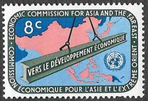 UN New York SC 80 - Far East Map & Steel Beam - MNH - 1960