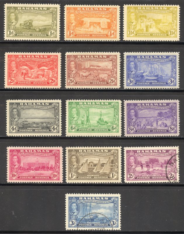 Bahamas Scott 132-144 MNHOG/Used H - 1948 300th of Settlement - SCV $36.70