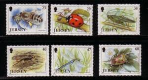 Jersey  Sc 1035-40 2002 Insects stamp set mint NH