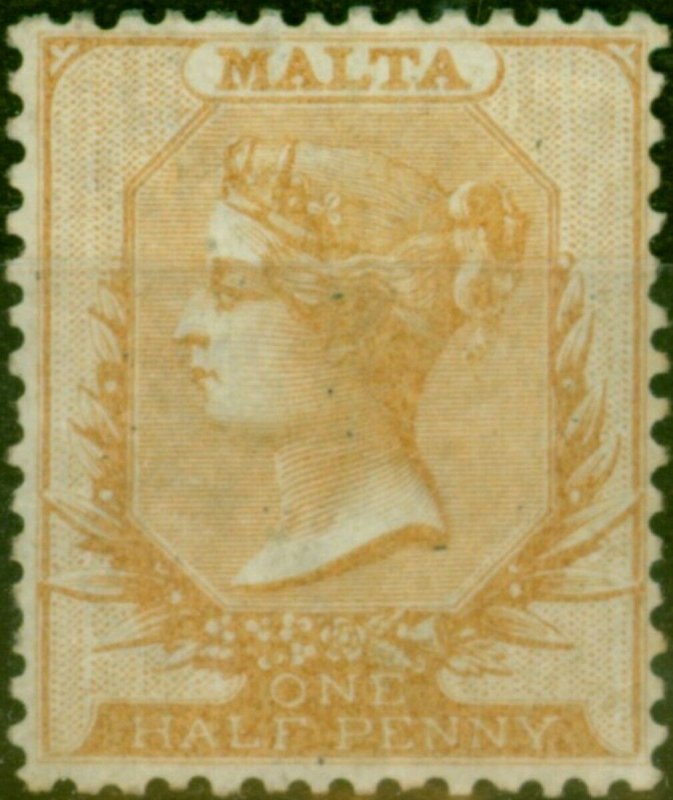Malta 1863 1/2d Buff SG4 Fine MM 