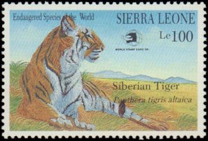 Sierre Leone #1137-1144, Complete Set(8), 1989, Animals, Birds, Never Hinged