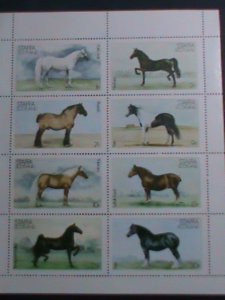 STAFFA-SCOTLAND STAMP:1973- WORLD FAMOUS HORSE MNH SHEET  LAST ONE VF