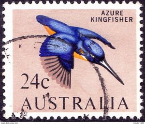 AUSTRALIA 1966 24c Ultramarine, Yellow, Black & Light Brown SG395 Used