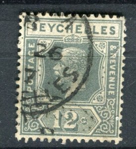 SEYCHELLES; 1917 early GV issue fine used Shade of 12c. value