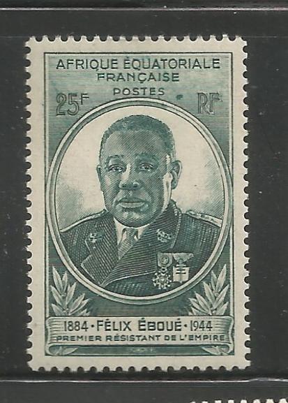 FRENCH EQUATORIAL AFRICA  157  MINT HINGED,  EBOUE ISSUE