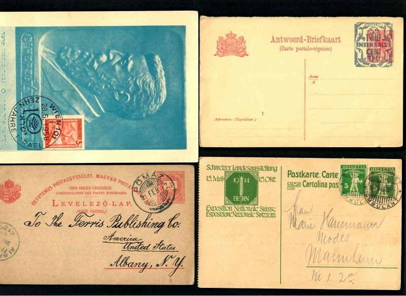 Lt 23 (18) Postal cards, Austria Surch. BITTE Hungary Italy Netherlands  Switz.