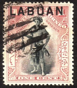 1897, Labuan 1c, Used, Sc 72