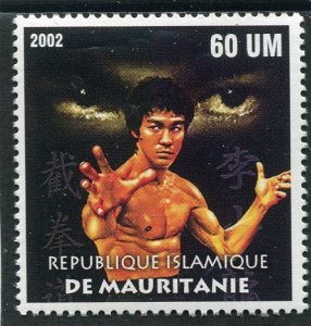 Mauritania 2002 BRUCE LEE Martial Artist 1 value Perforated Mint (NH)