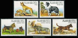 Australia Scott 727-731 Mint never hinged.