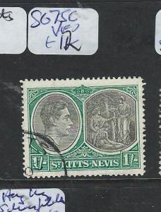 ST KITTS NEVIS (P0606BB) KGVI 1/-  SG75C  VFU