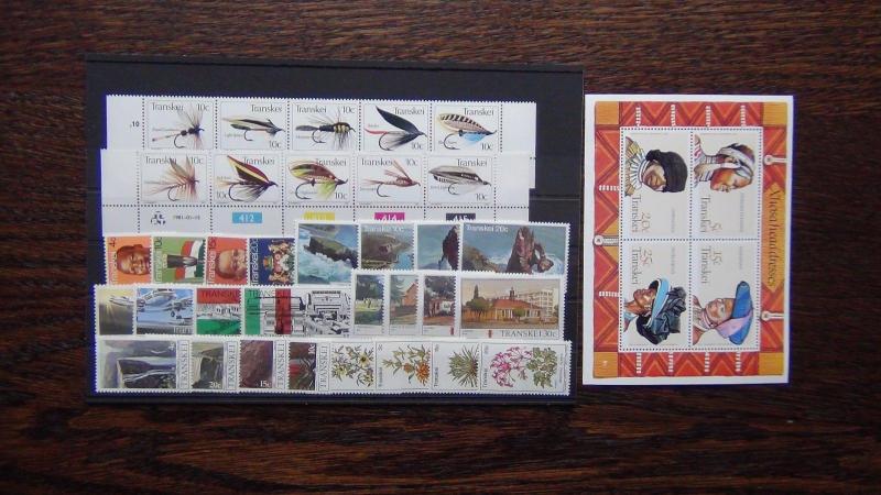 Transkei 1976 1983 sets Fishing Flies Xhosa Tourism Airways Waterfalls etc MNH