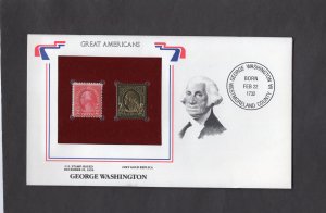 634 Geo. Washington, Cover w/Gold Replica