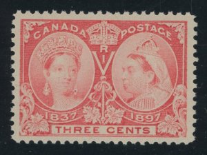 Canada 53 - 3 cent Jubilee - XF Mint nh - faded rose shade