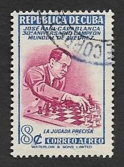 SE)1951 CUBA CHESS, 30TH ANNIVERSARY OF THE WORLD CHESS CHAMPION, JOSÉ R,